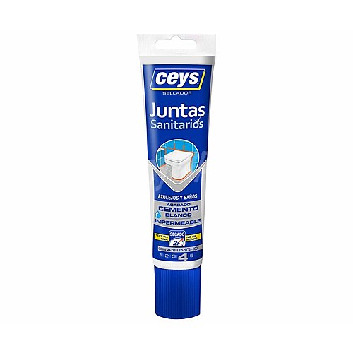 Sellador de juntas blanco, especial azulejos y sanitarios, ceys