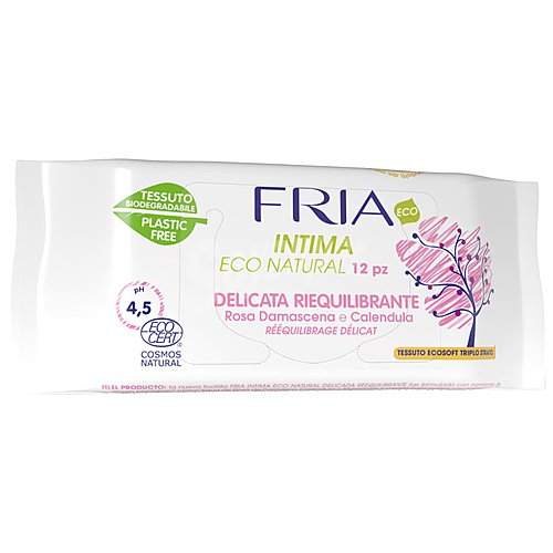 Fria Eco natural Toallitas para la higiene íntima con extracto de Rosa Damascena y calendula