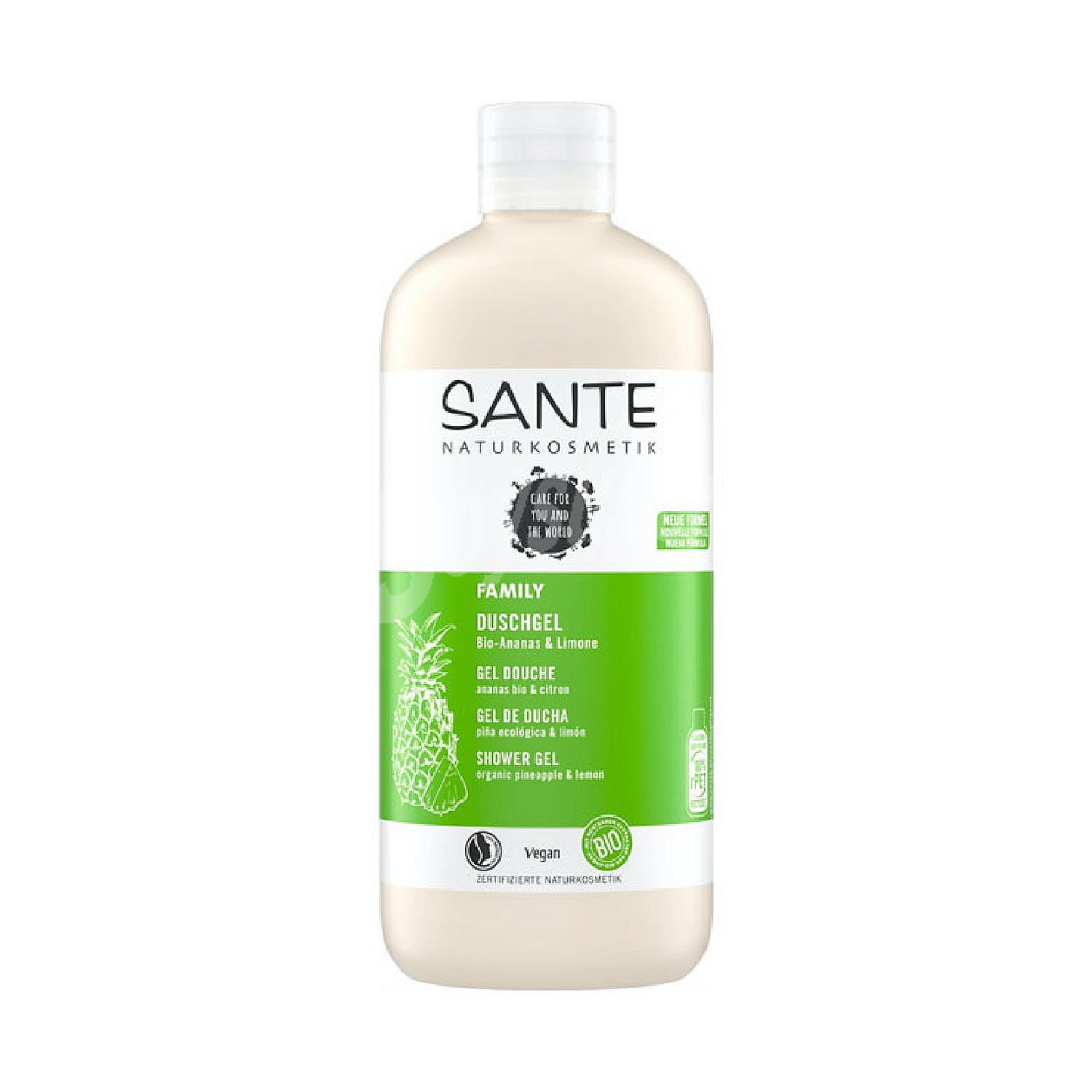 Gel de ducha family limón y piña ecológico Sante