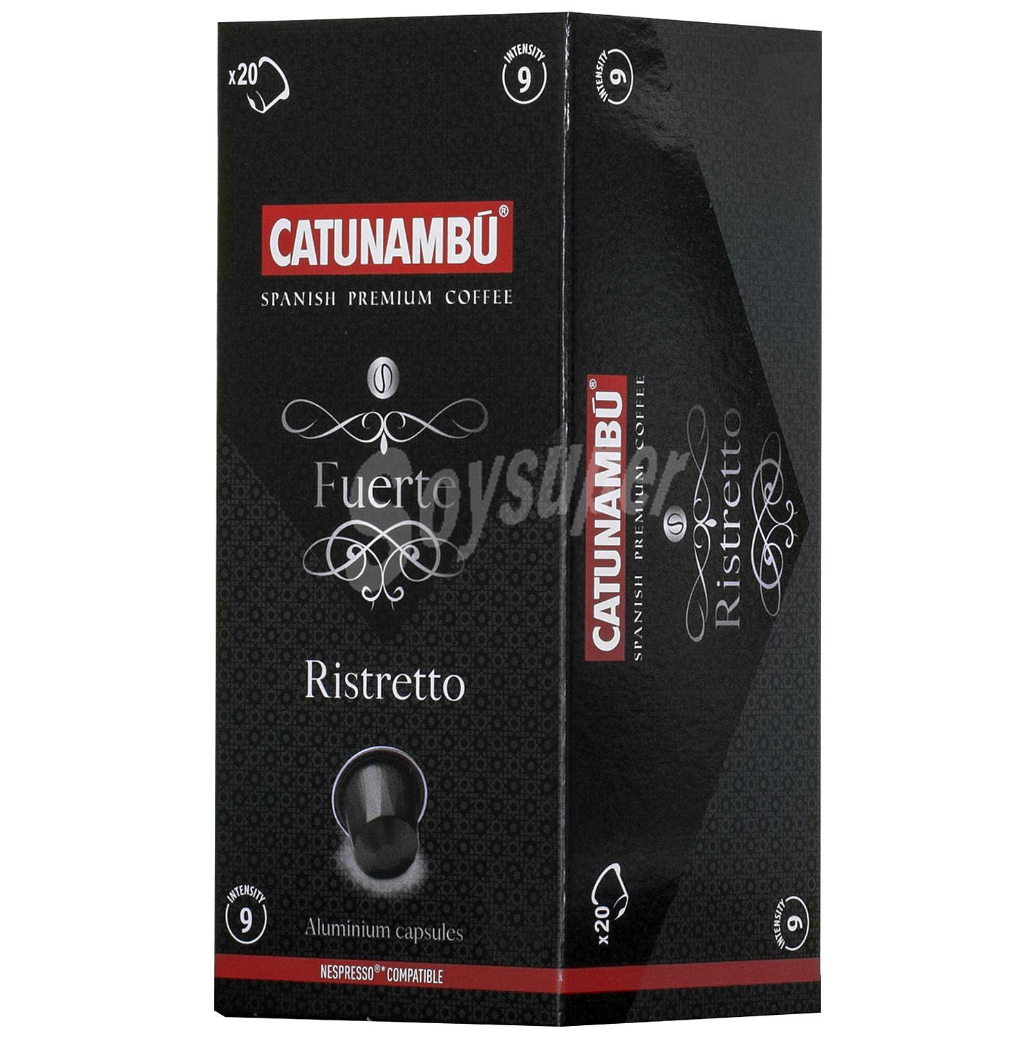 Café fuerte en cápsulas Ristretto Catunambú