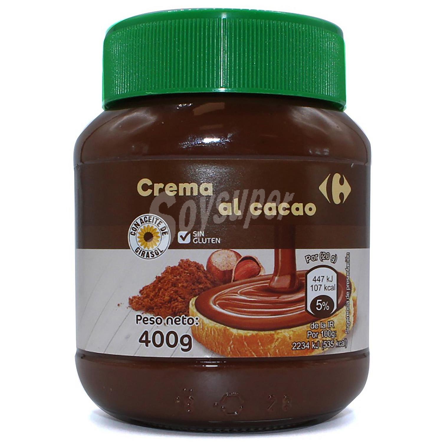 Crema de cacao con avellanas Carrefour sin gluten