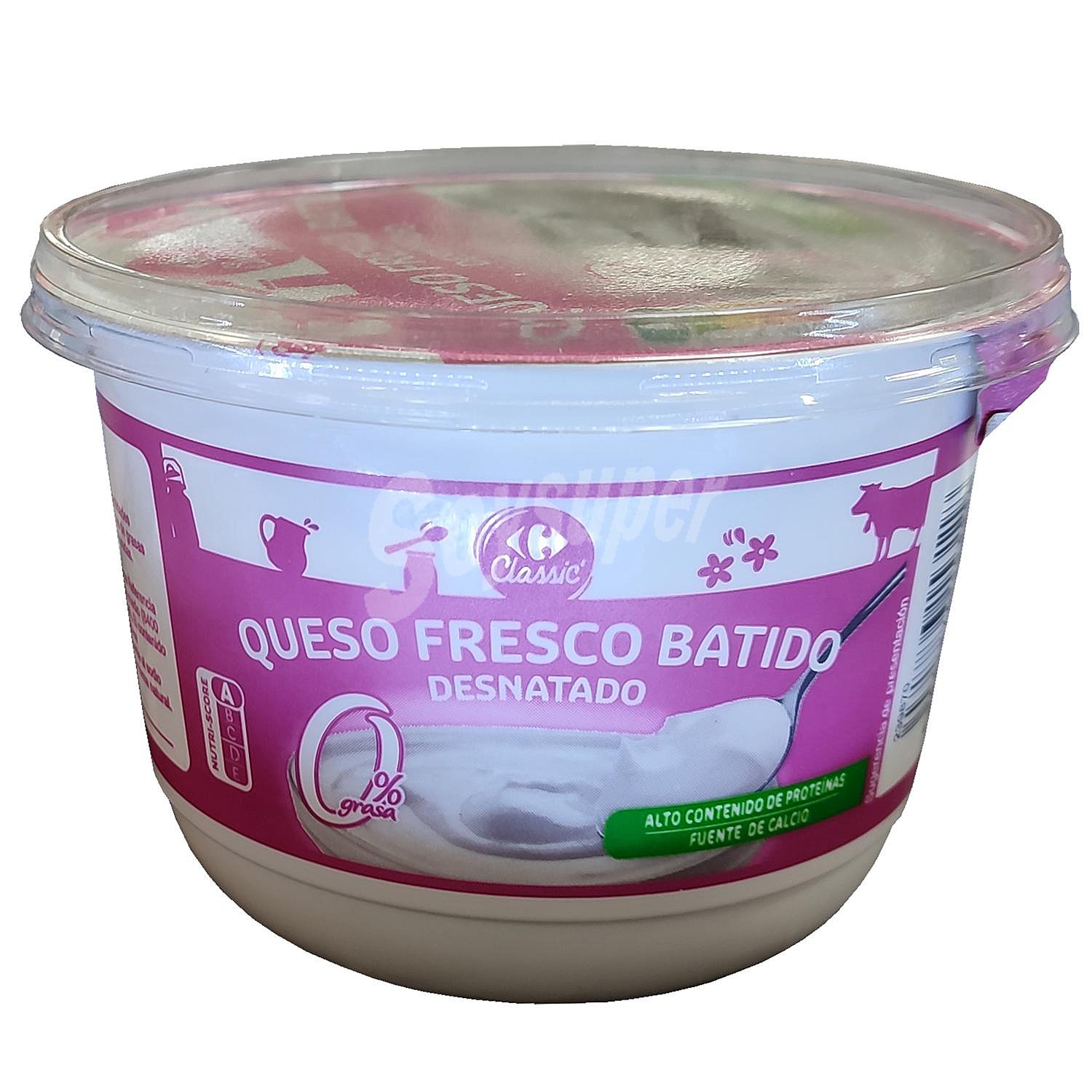 Queso fresco batido desnatado Classic' Carrefour