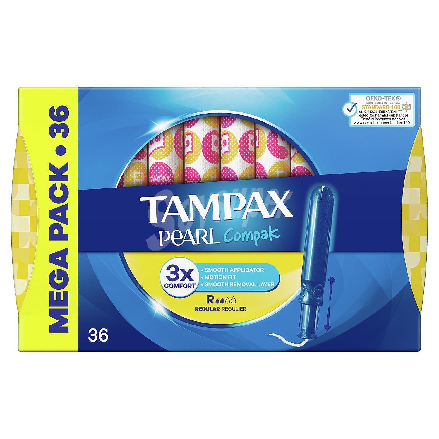 Compak Pearl tampones con aplicador regular