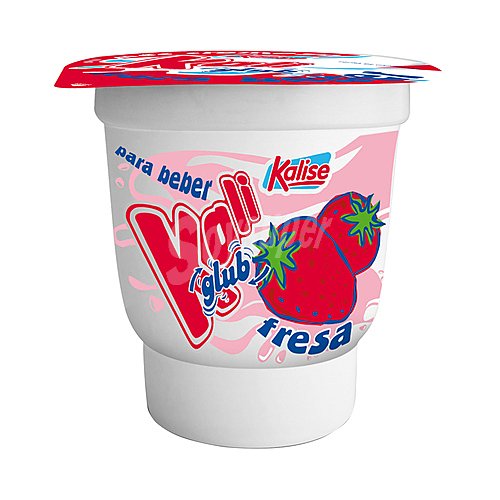 Kalise Yogur líquido para beber en vaso, con sabor a fresa kalise Kaliglub