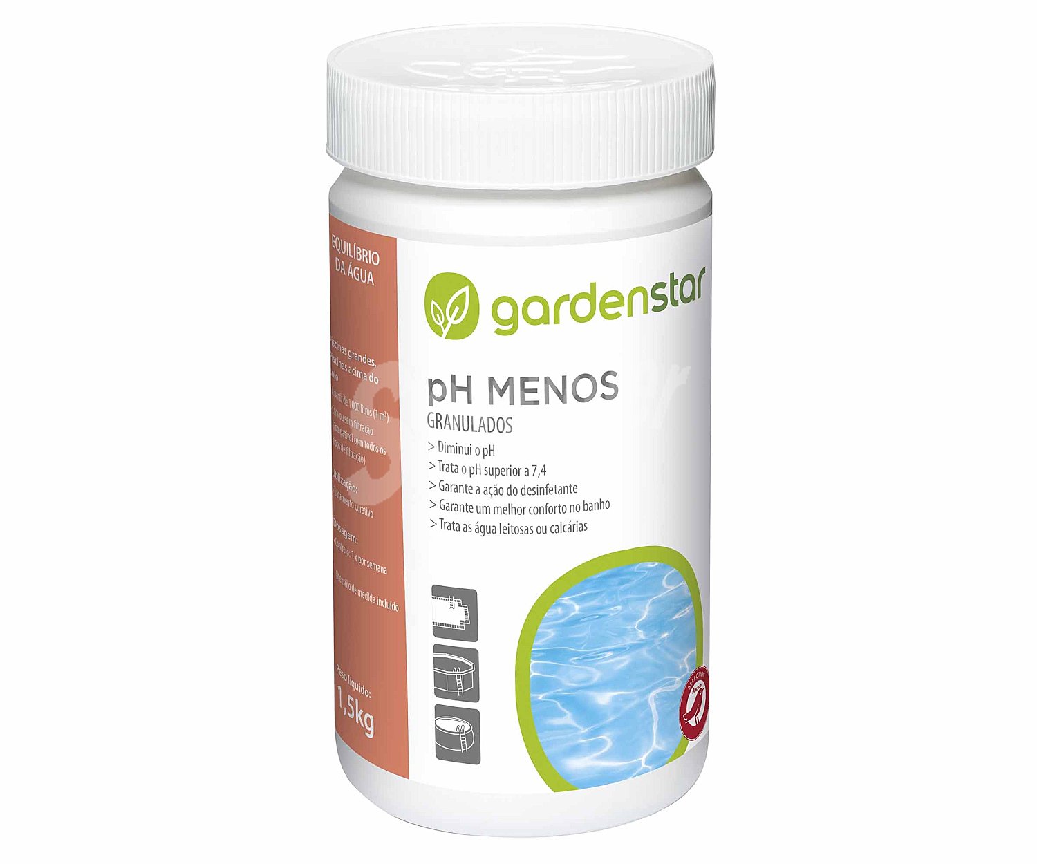 PH menos 1,5KG granulado piscina,