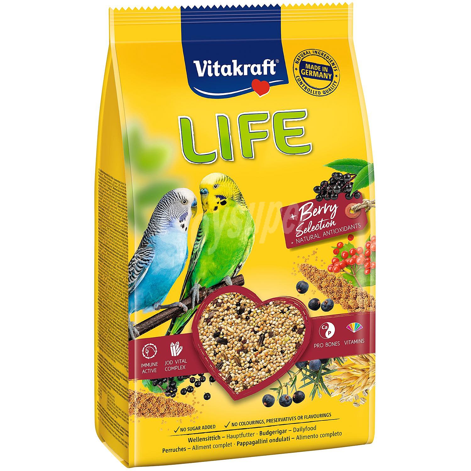 Vitakraft Alimento completo para periquitos, envasado en atmósfera controlada vitakraft Life