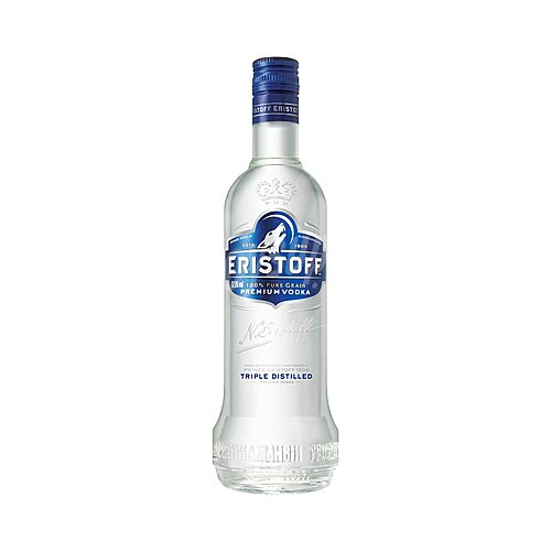 Eristoff Vodka blanco premium con triple destilación eristoff