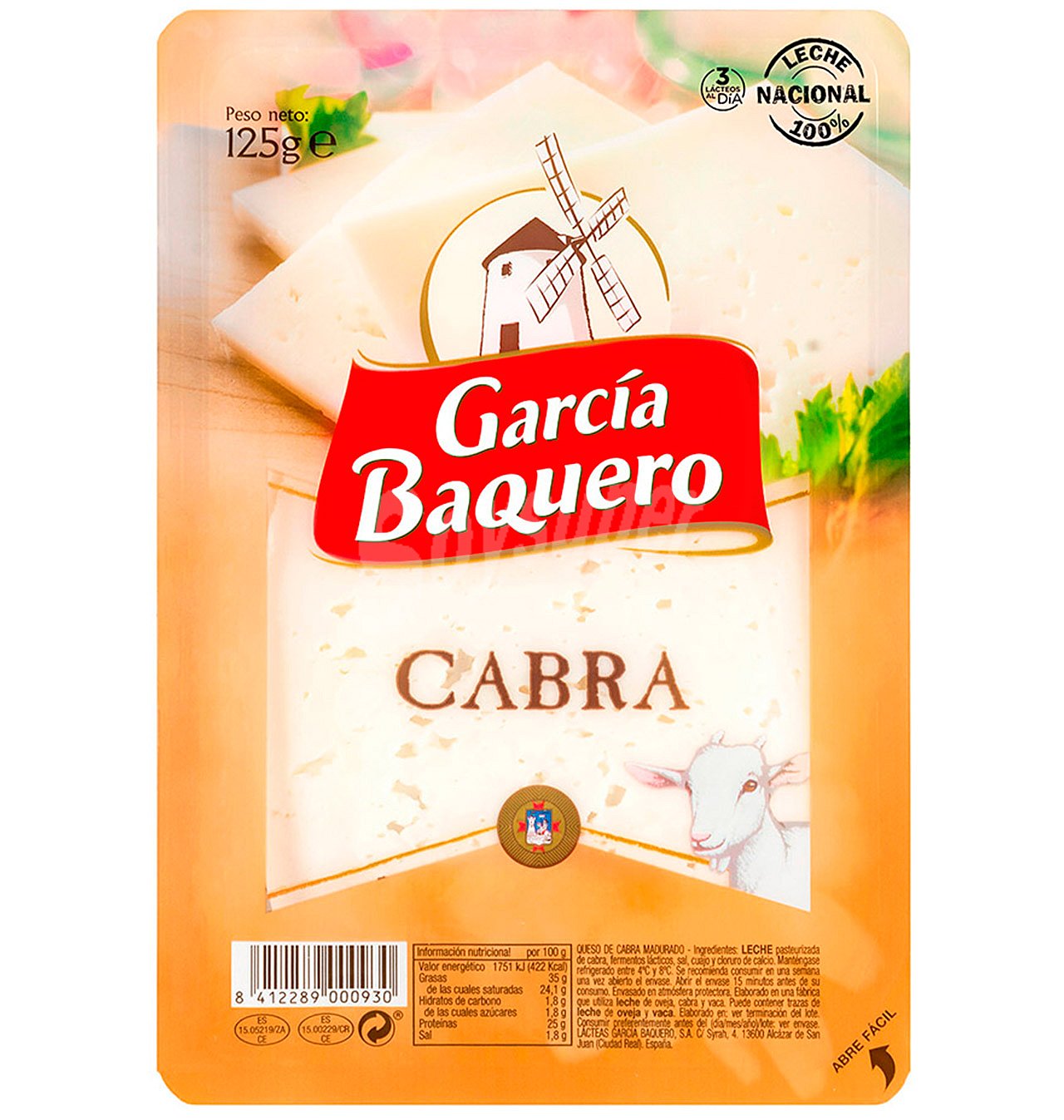 Queso de cabra en lonchas