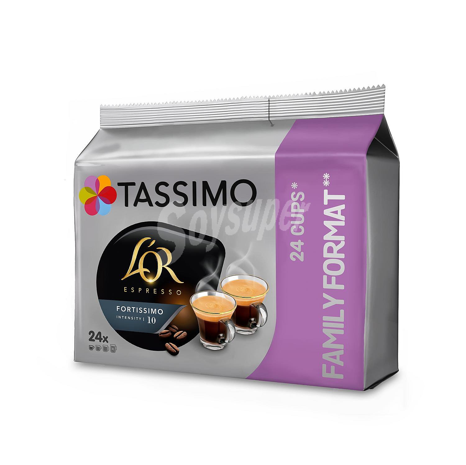 Café Expresso Fortíssimo en cápsulas compatibles con Tassimo