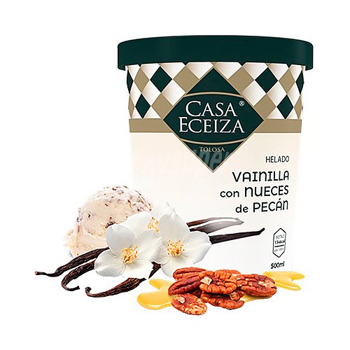 Casa eceiza Tarrina de helado de vainilla con nueces de Pecán casa eceiza