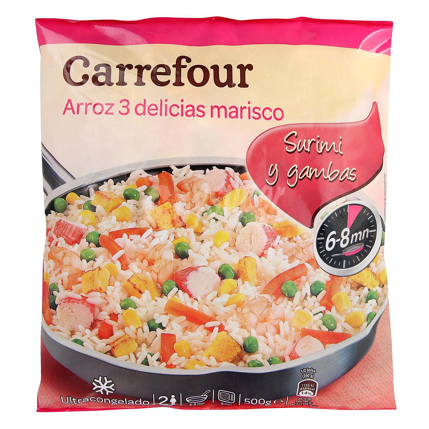 Arroz tres delicias con marisco Carrefour