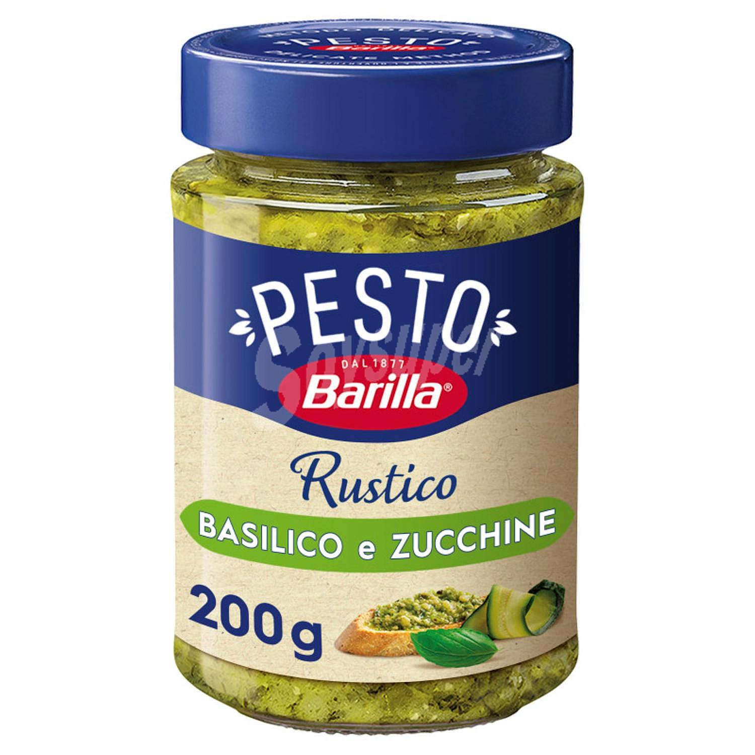 Salsa pesto rústico con albahaca y calabaza