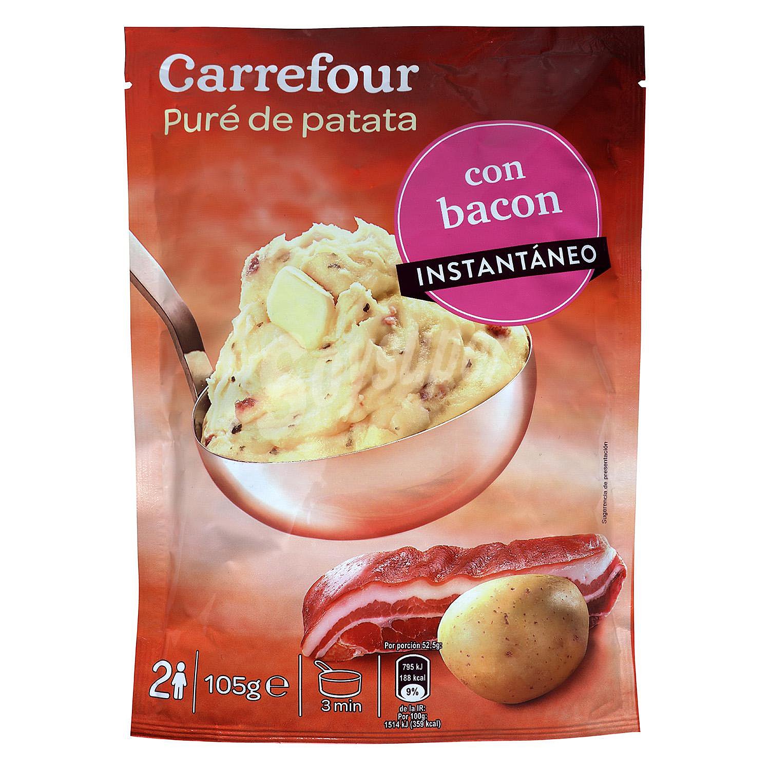 Puré de patatas con bacon Carrefour