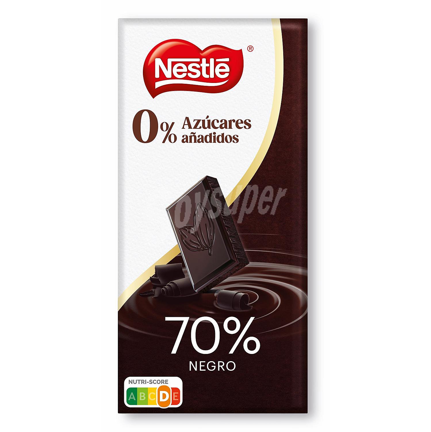 Chocolate negro intenso 70% sin azúcar añadido Nestlé