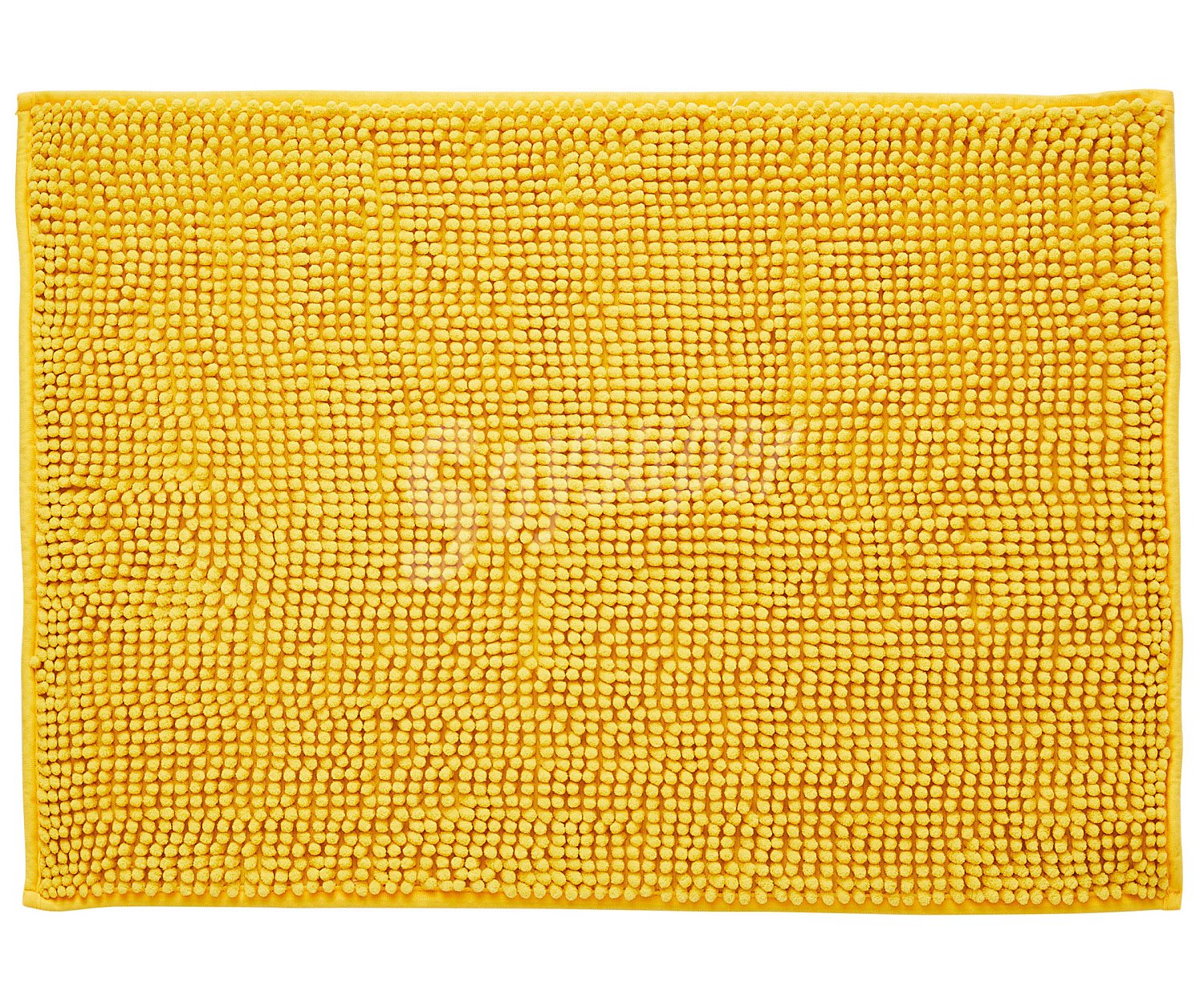 Alfombra de chenilla 100% algodón color amarillo, 900g/m², 50x70cm. actuel.