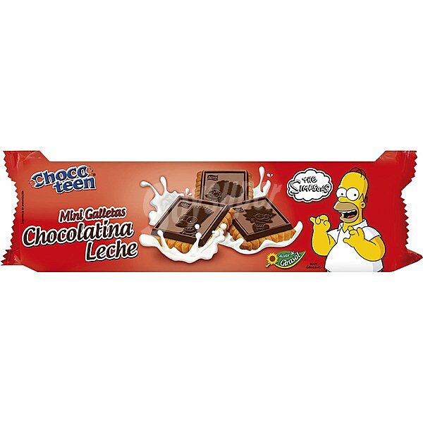 Simpsons choco teen mini galletas con chocolatina con leche