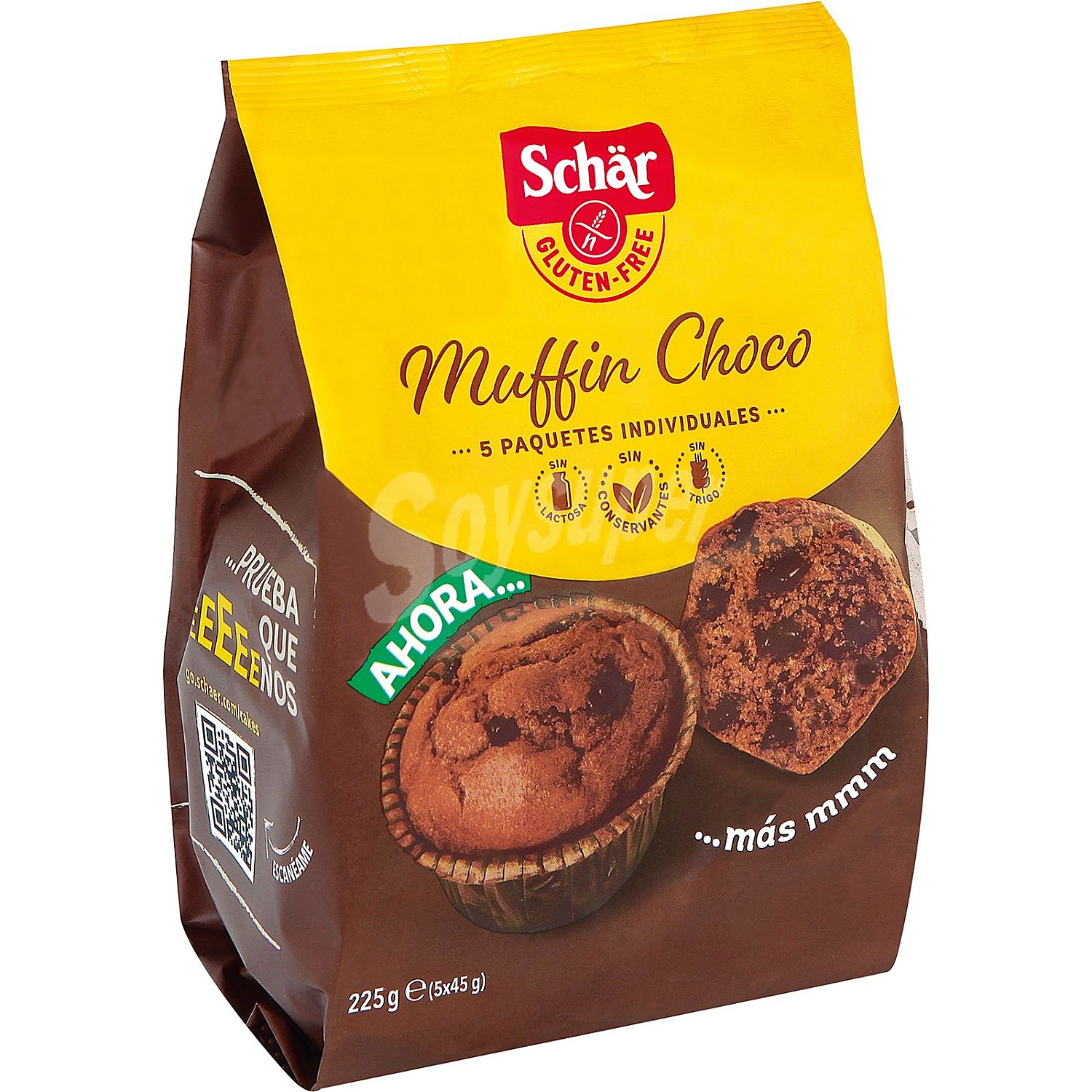 Magdalenas de chocolate sin gluten