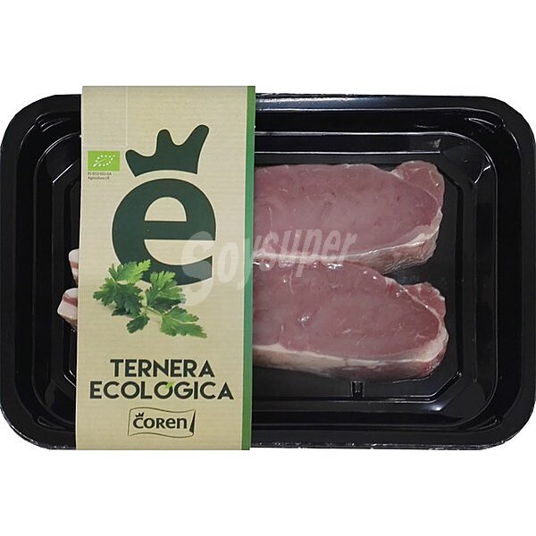 Entrecot de ternera ecológica peso aproximado