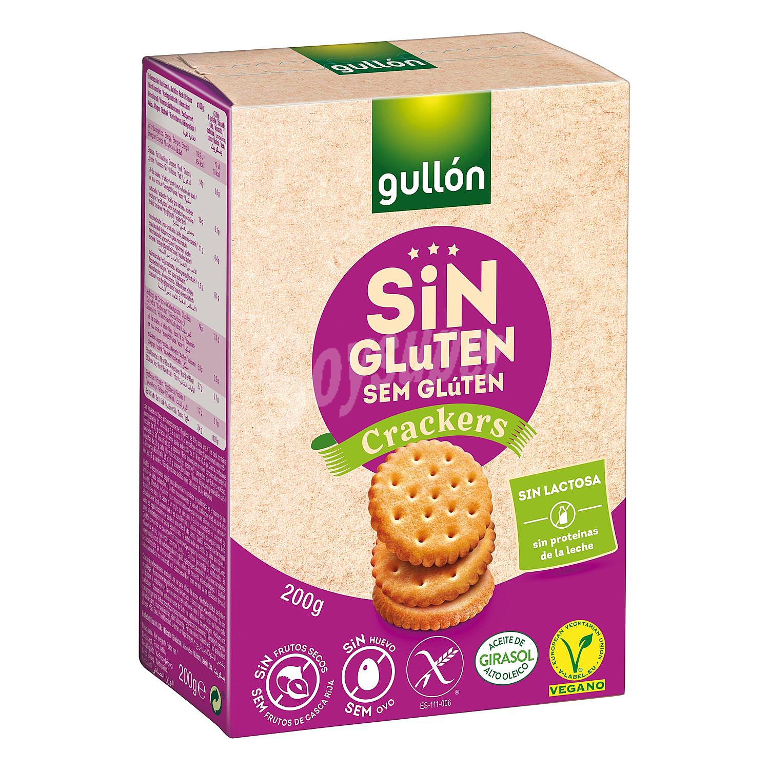 Galletas crackers sin gluten y sin lactosa