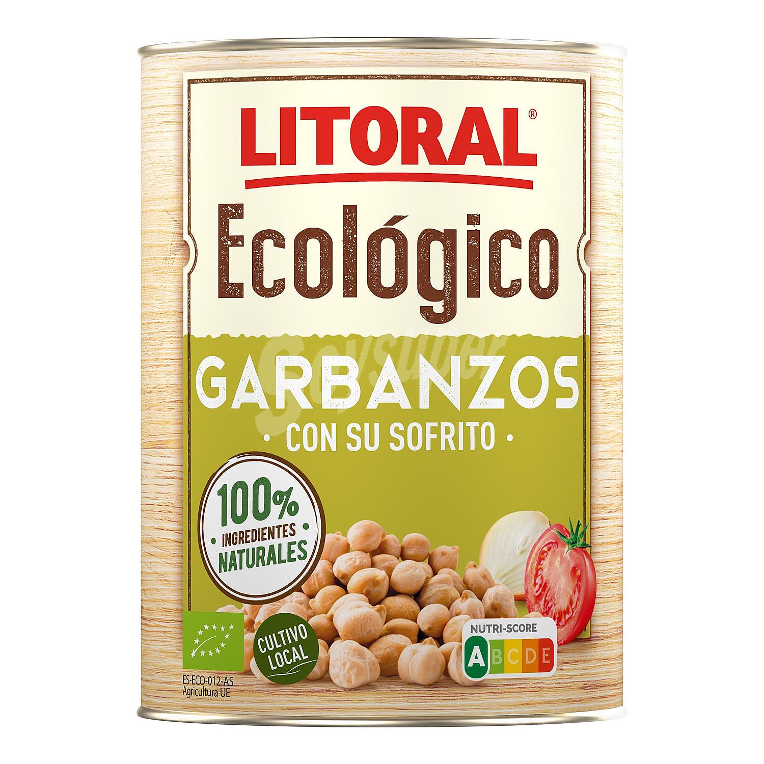 Garbanzos con sofrito, variedad Pedrosillano ecológico