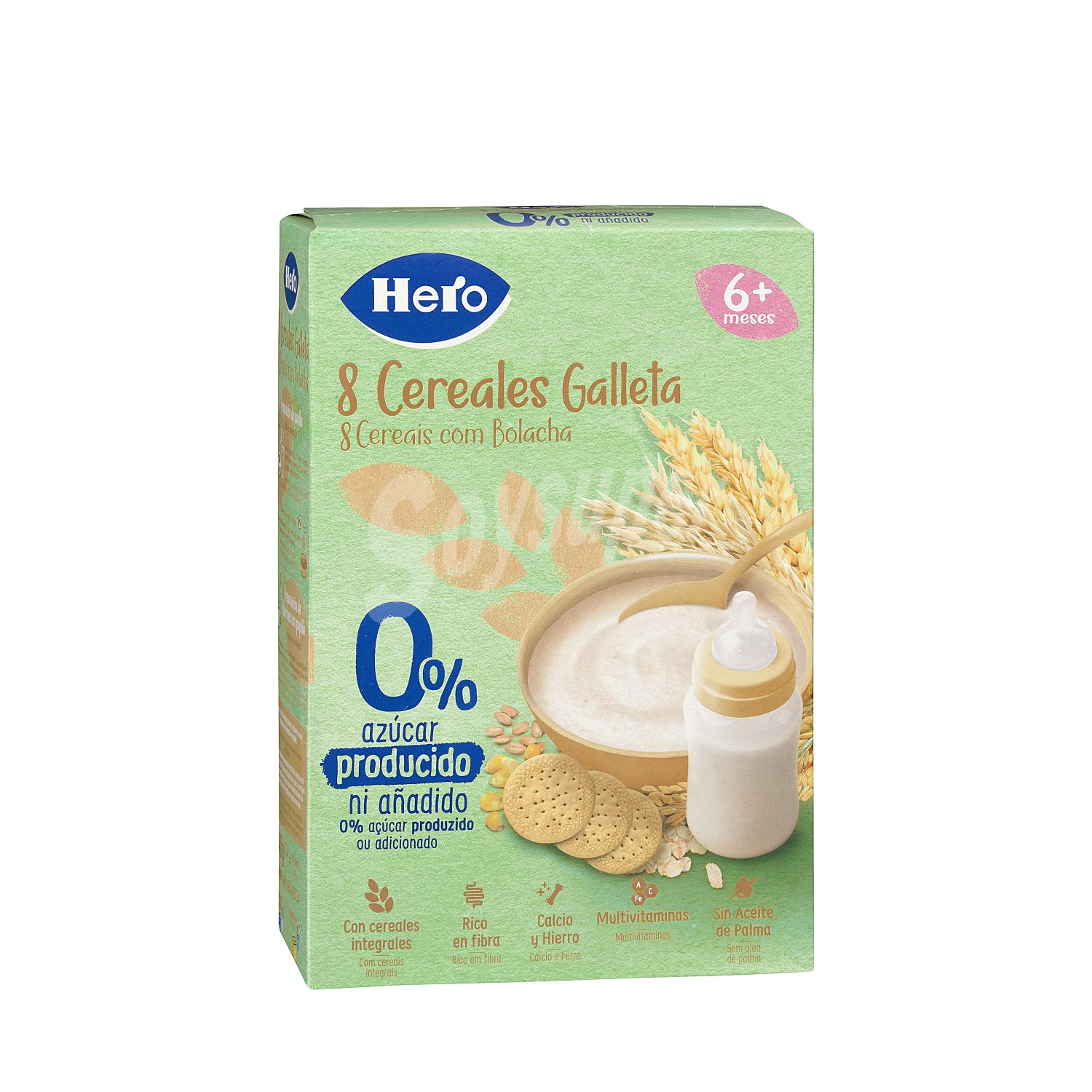 Papilla de 8 cereales y galleta Maria para bebés a partir de 6 meses hero