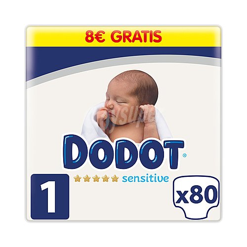 Dodot Pañales talla 1 para bebes de 2 a 5 kilogramos dodot Sensitive