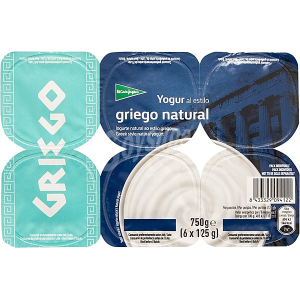 yogur natural al estilo griego