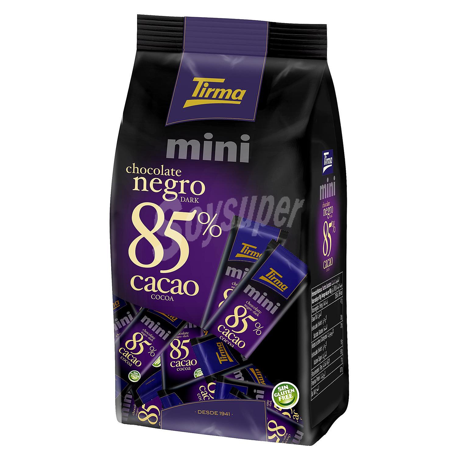 Chocolate negro 85% de cacao mini Tirma sin gluten