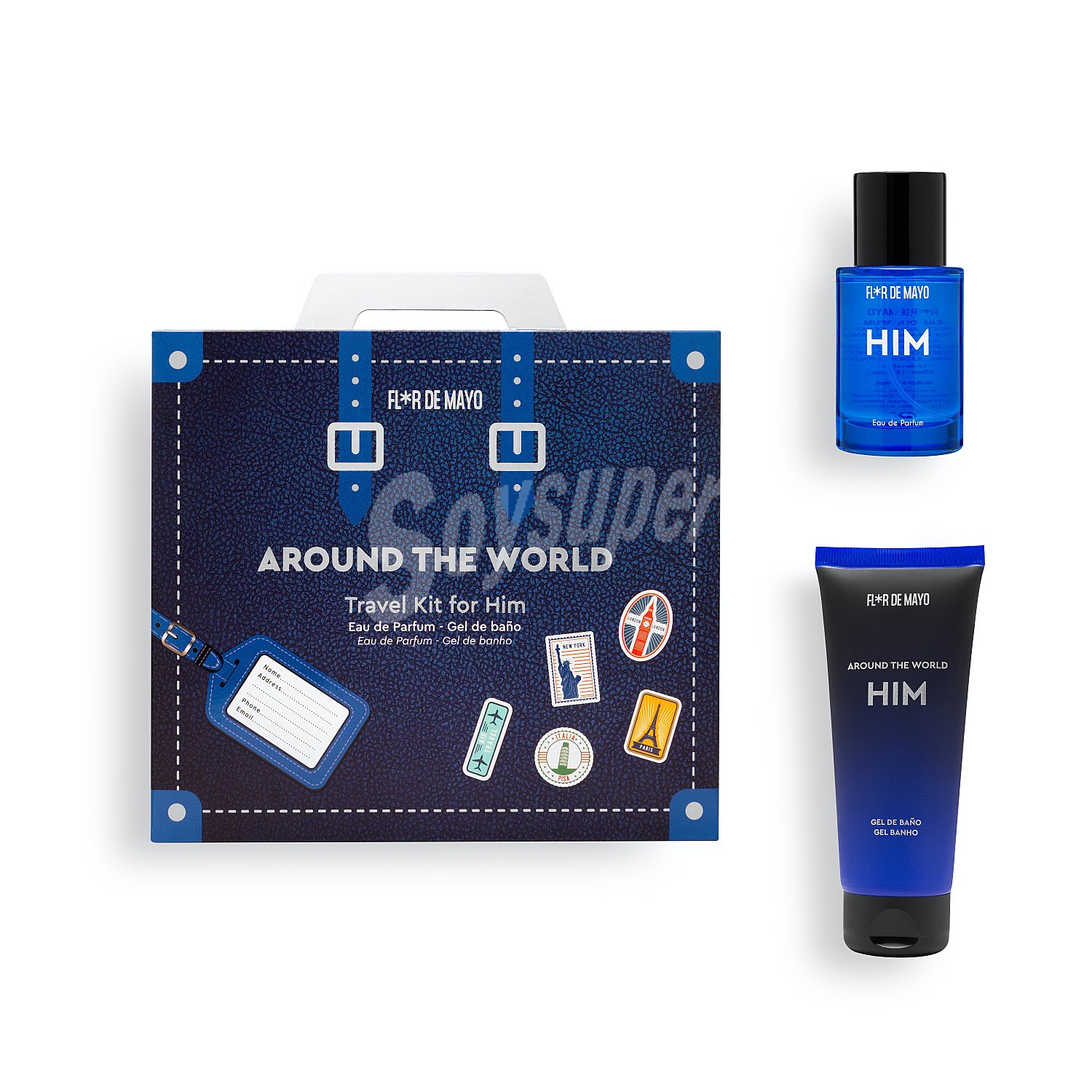 Lote hombre around the word eau parfum (vaporizador 45 ml) + gel baño (bote 100 ml)