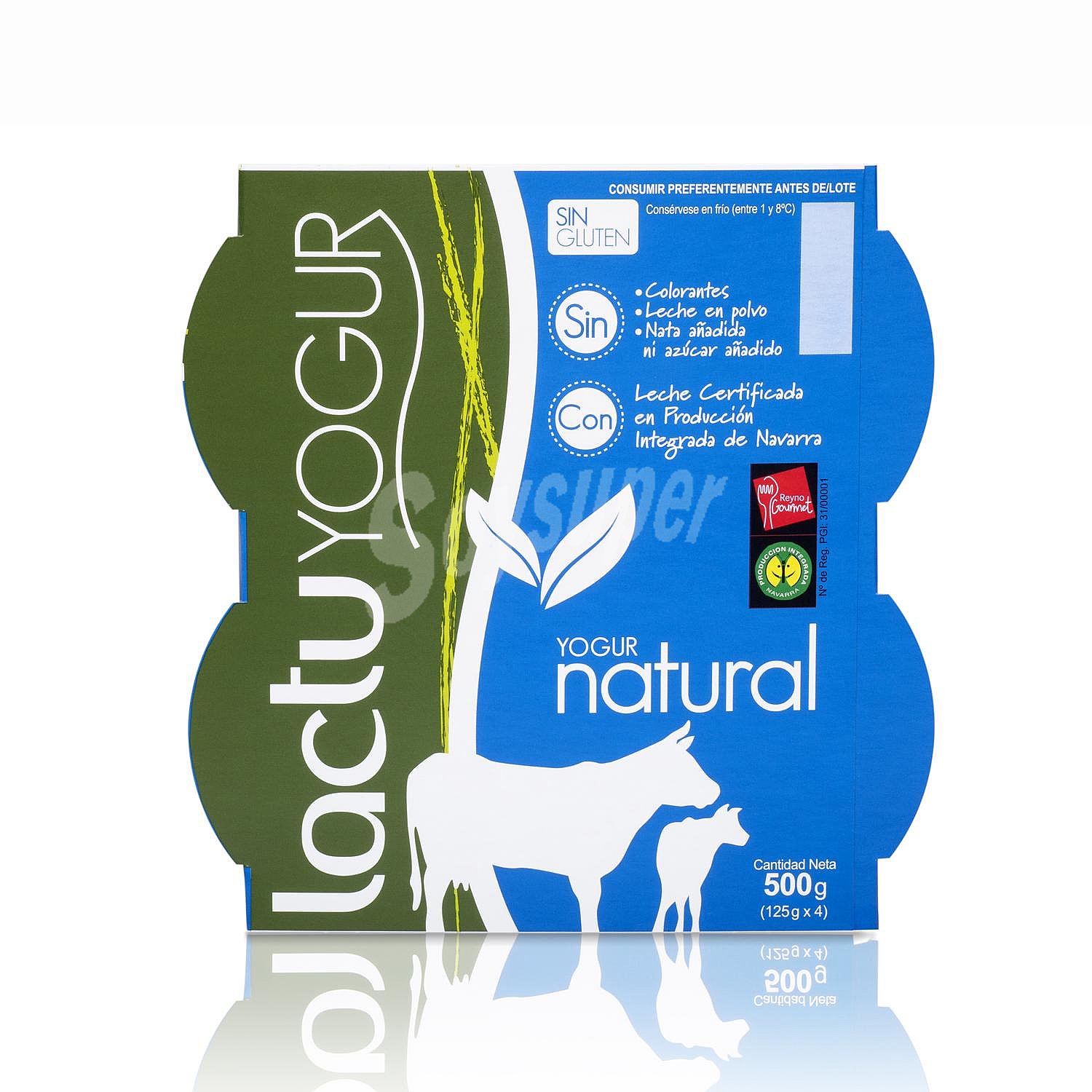 Yogur natural Lacturale sin gluten