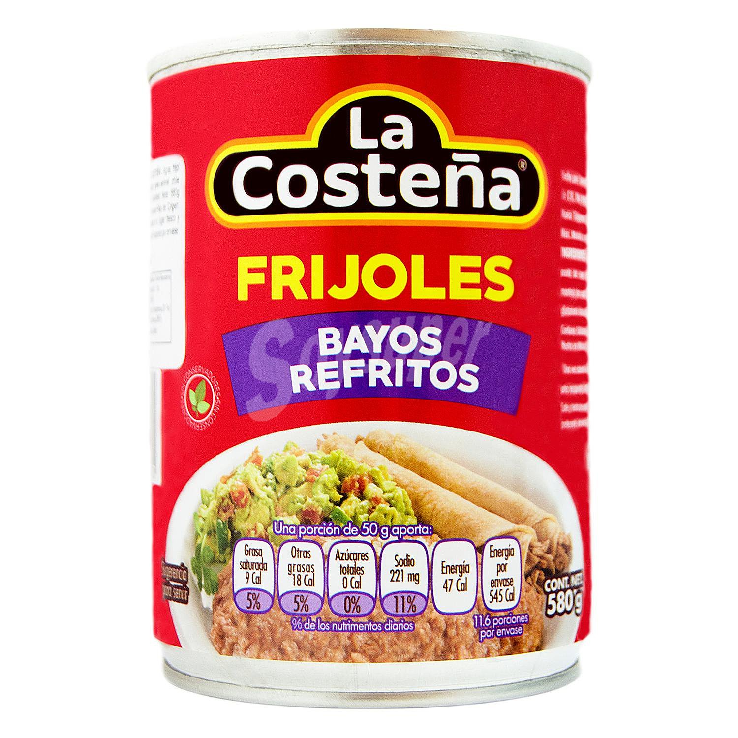 Frijoles bayos refritos La Costeña