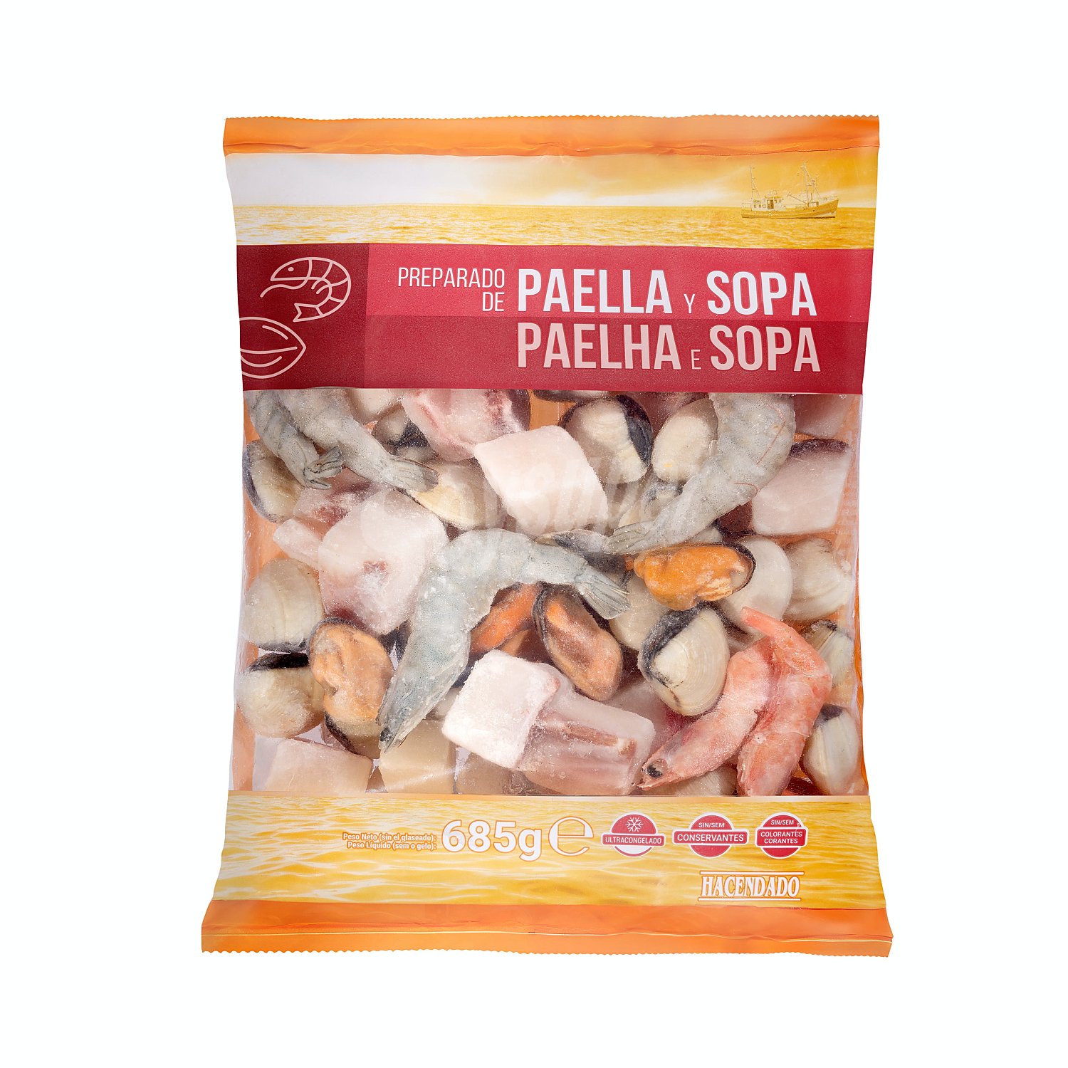 Preparado de paella y sopa ultracongelado