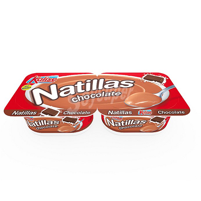 Natillas de chocolate Kalise sin gluten