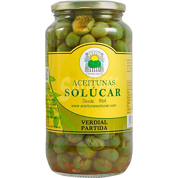 Aceitunas verdial partida aliñada