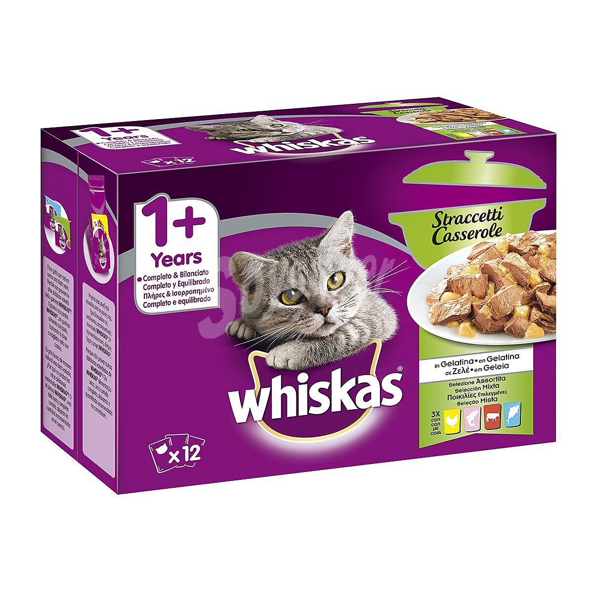 Comida húmeda para gatos adultos Straccetti Casserole