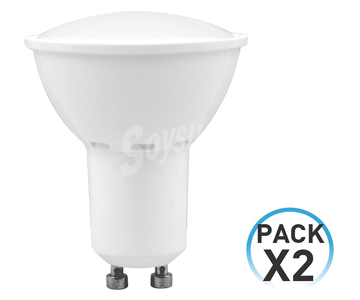 Bombillas Led GU10, 6W, luz cálida 3000K, sevenon