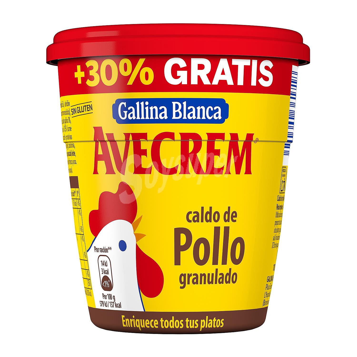 Caldo de Pollo granulado Avecrem sin gluten