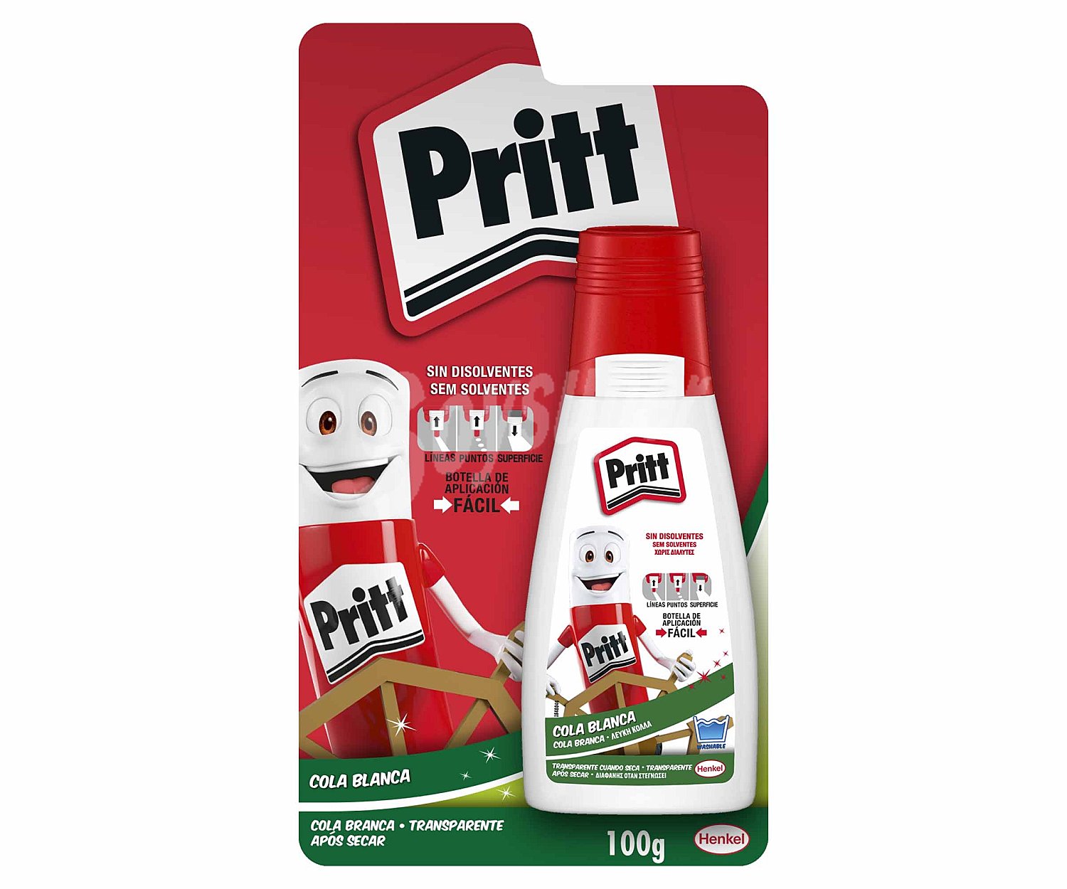 de cola blanca sin disolventes y adecuada para manualidades pritt