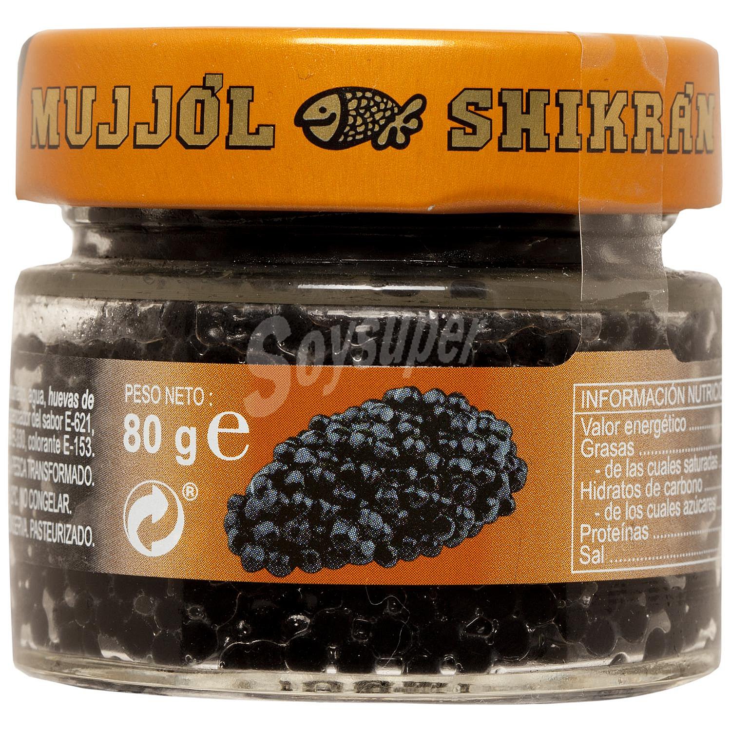 Sucedáneo de caviar Mujjól Shikrán sin gluten