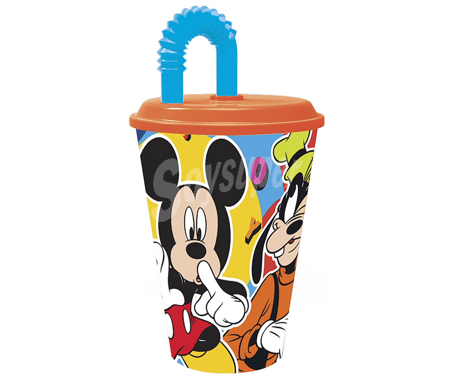 Vaso infantil con tapa y pajita diseño Mickey, , stor