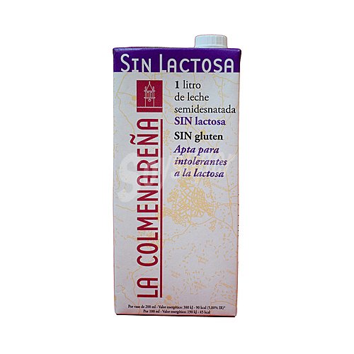 LA colmenareña Leche semidesnatada sin lactosa y sin gluten LA colmenareña