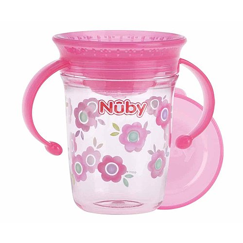 Taza evolutiva infantil con asas, , rosa, nuby