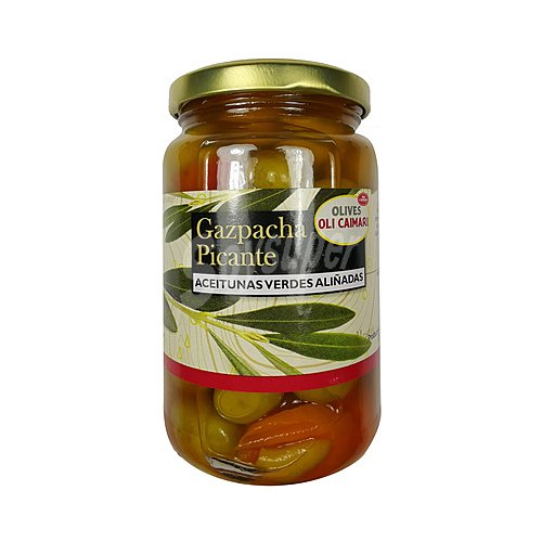 Oli-caimari Aceitunas gazpacha picante oli-caimari