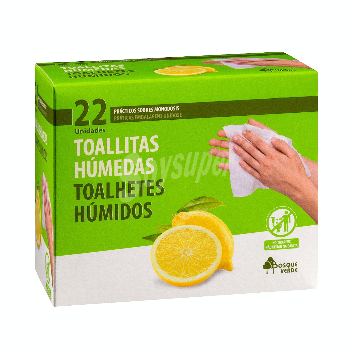 Toallitas húmedas de manos con aroma a limón