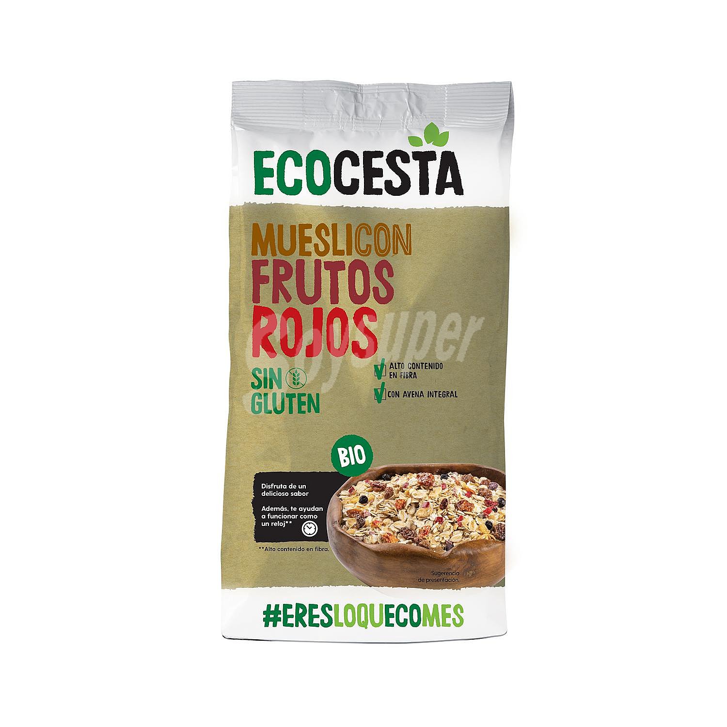 Muesli con frutos rojos ecológicos sin gluten