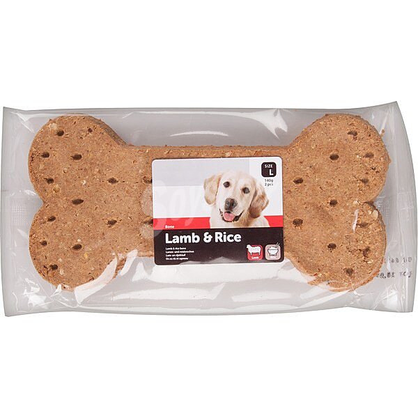 Galleta para perro tamaño grande 19 cm cordero y arroz