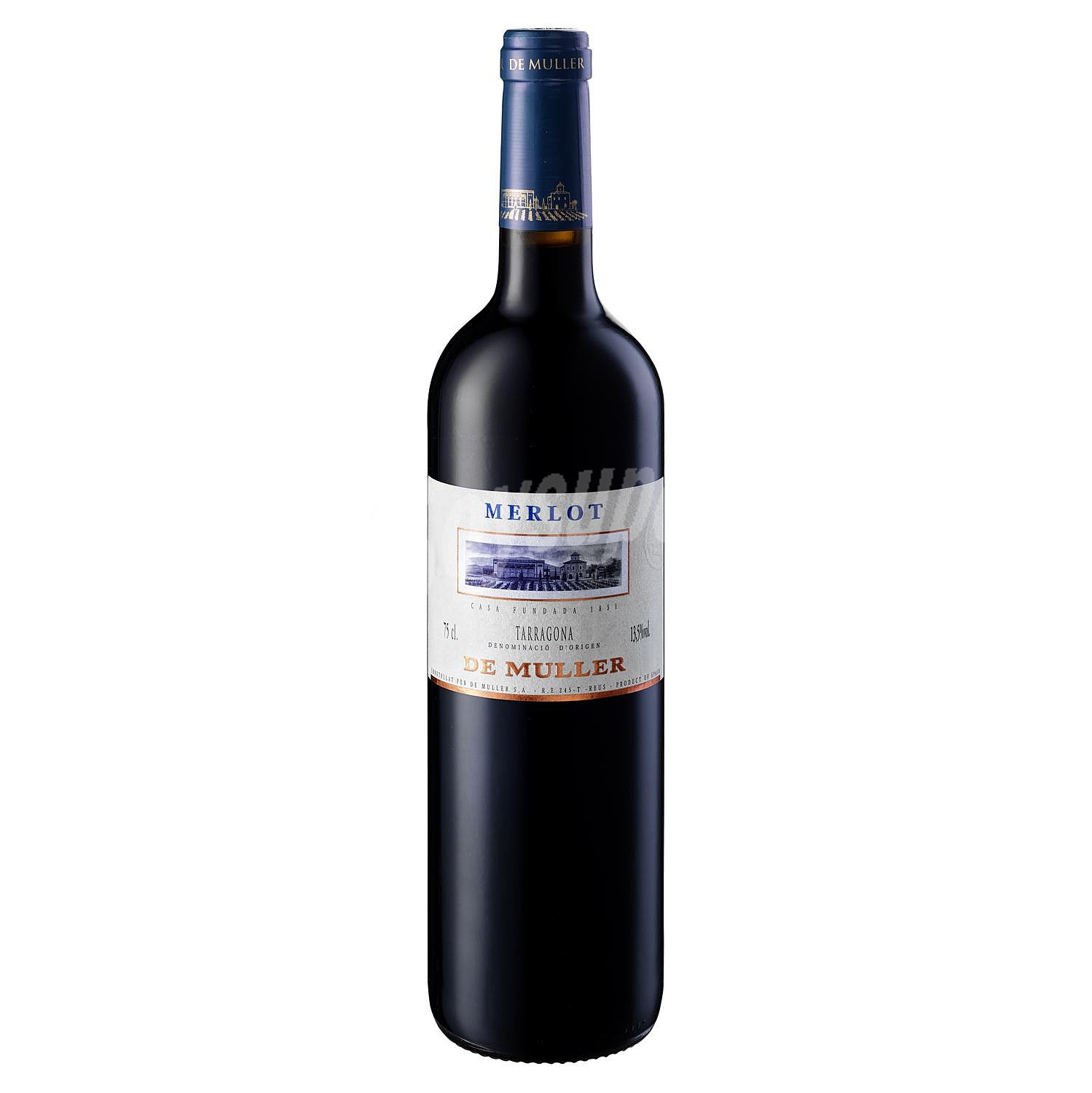 Vino tinto crianza merlot De Muller d.o.tarragona