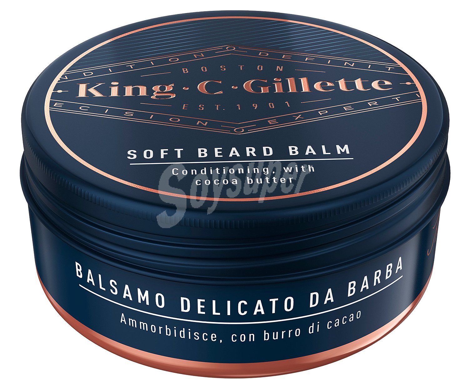 Gillette Bálsamo suave para barba con manteca de cacao gillette King C