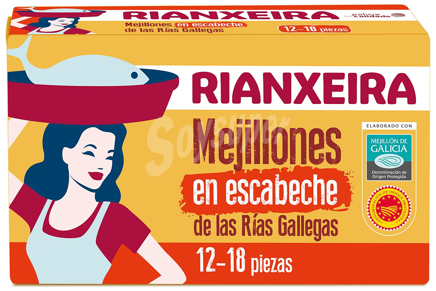 Mejillón en escabeche de las Rías Gallegas Rianxeira