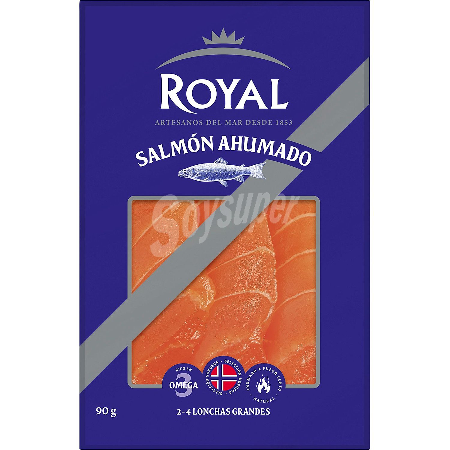 Salmón ahumado en lonchas grandes